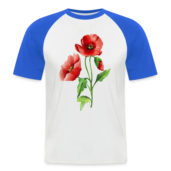 Jardin Fleuri Intemporel sur T-shirt baseball manches courtes Homme