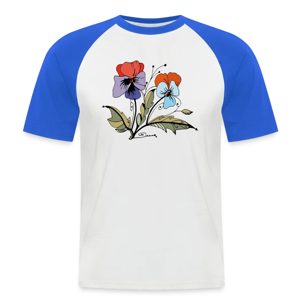 Éclat Floral sur T-shirt baseball manches courtes Homme