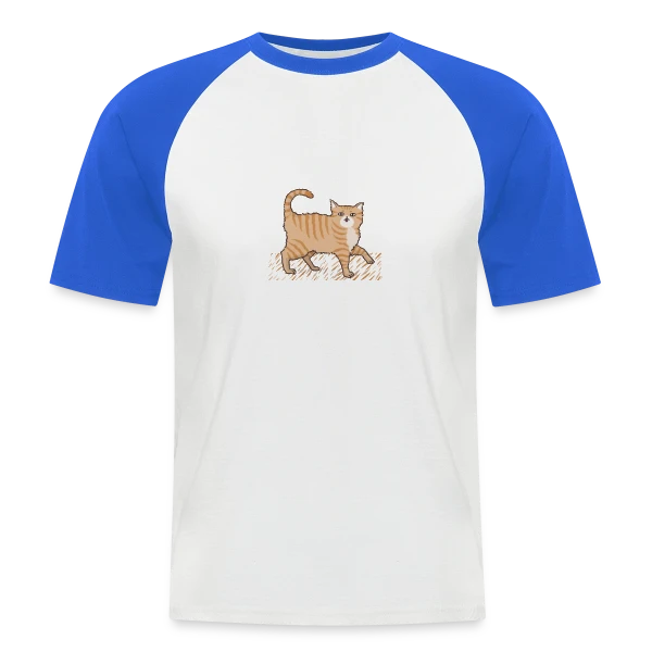 Humour 'Mon Pyjama 80% Poils de Chat' sur T-shirt baseball manches courtes Homme