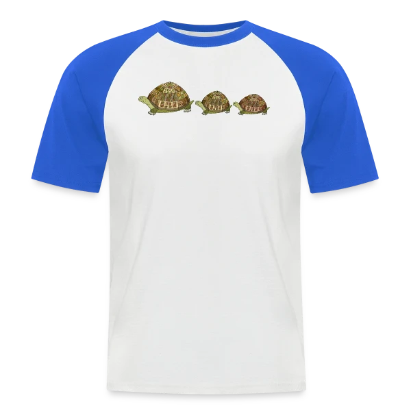 Design Tortue Aquatique sur T-shirt baseball manches courtes Homme