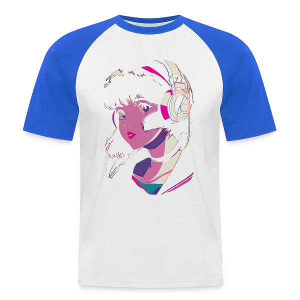 Fille Anime Esthétique Lo-Fi J-Pop sur T-shirt baseball manches courtes Homme
