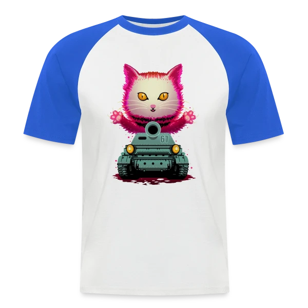 Chat de Guerre : L'Invasion Féline sur T-shirt baseball manches courtes Homme