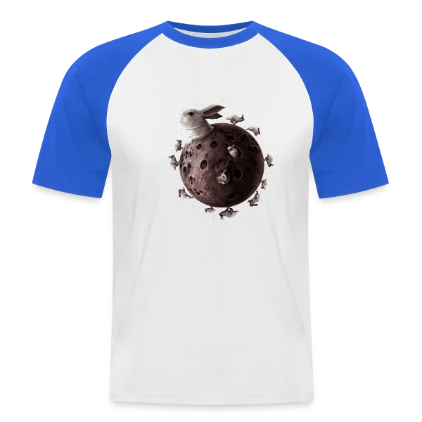 Planète Lapin : Le Bonheur des Rongeurs sur T-shirt baseball manches courtes Homme