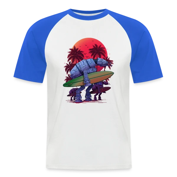 L'Été Galactique des AT-AT sur T-shirt baseball manches courtes Homme