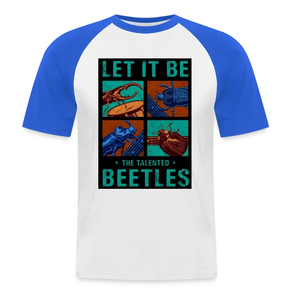 The Beetles : Insectes Musiciens Rock sur T-shirt baseball manches courtes Homme