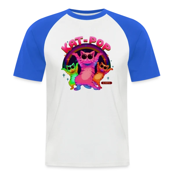 K-Pop Félins en Folie sur T-shirt baseball manches courtes Homme