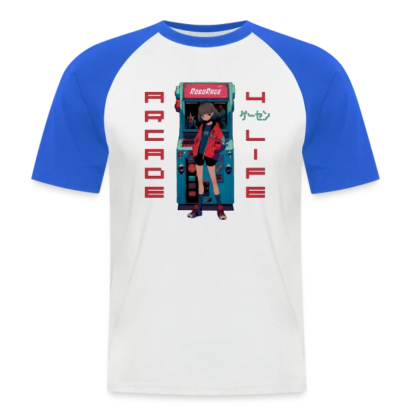 Fille Anime Gaming - Arcade 4 Life sur T-shirt baseball manches courtes Homme