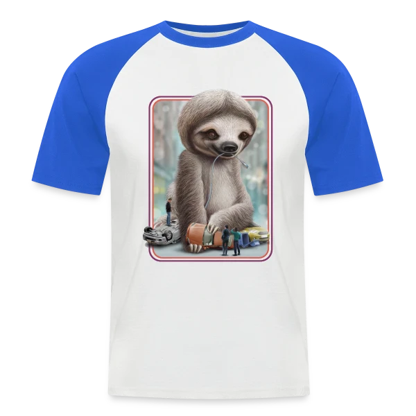 Attaque de Paresseux Géant sur T-shirt baseball manches courtes Homme