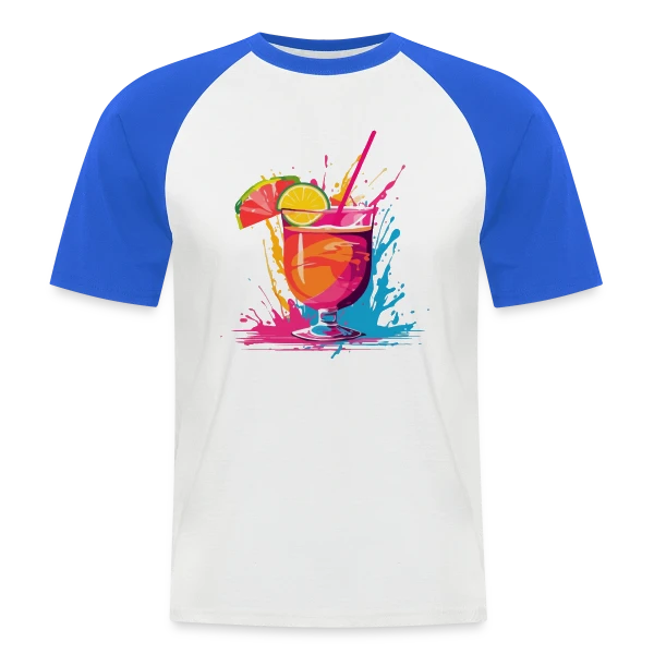 Cocktail Explosif Couleurs sur T-shirt baseball manches courtes Homme