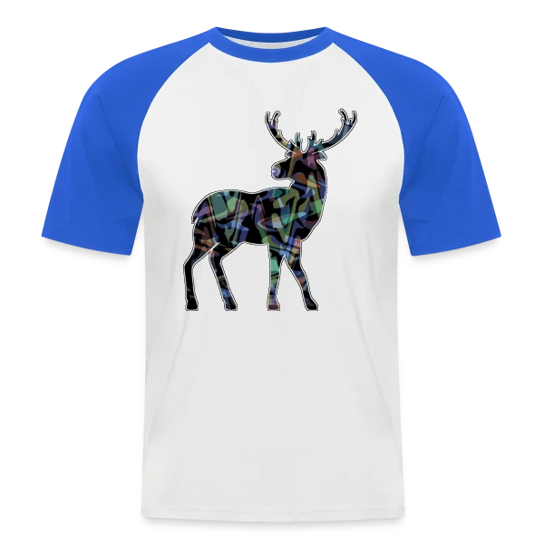 Majestueux Cerf sur T-shirt baseball manches courtes Homme