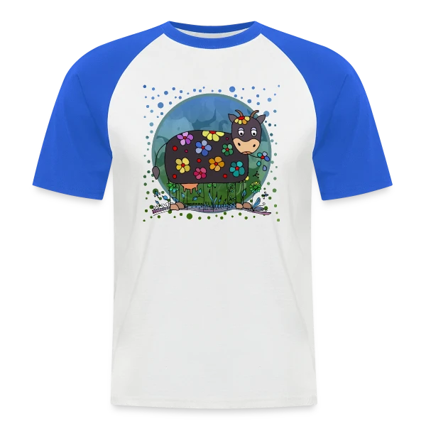 La Vache Mignonne sur T-shirt baseball manches courtes Homme