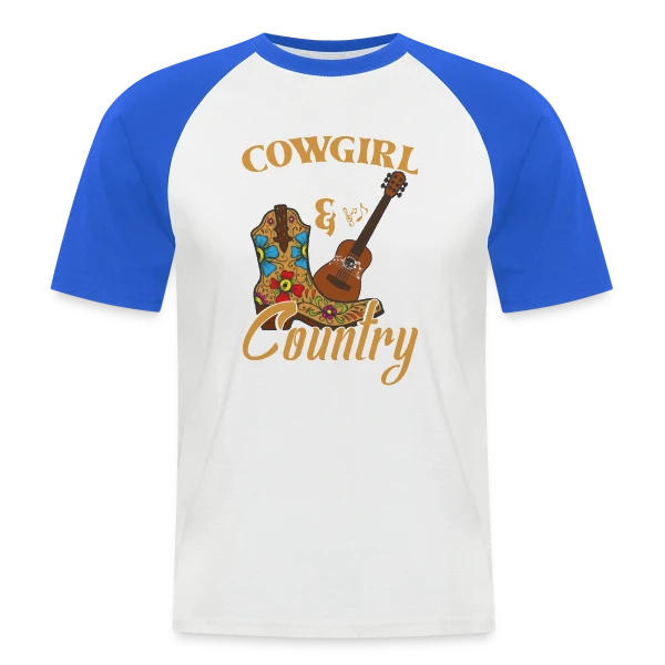 Festival Musique Country & Guitare sur T-shirt baseball manches courtes Homme