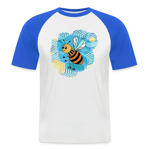 L'Abeille Élégante sur T-shirt baseball manches courtes Homme