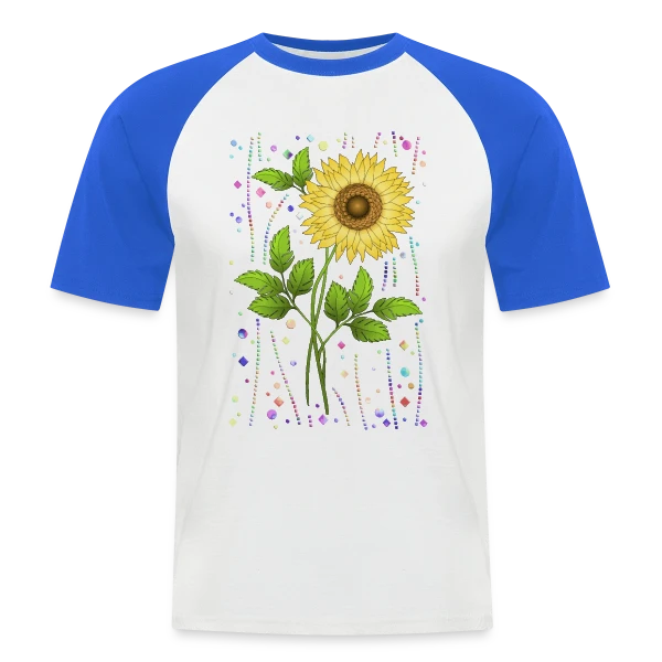 Éclat Floral sur T-shirt baseball manches courtes Homme