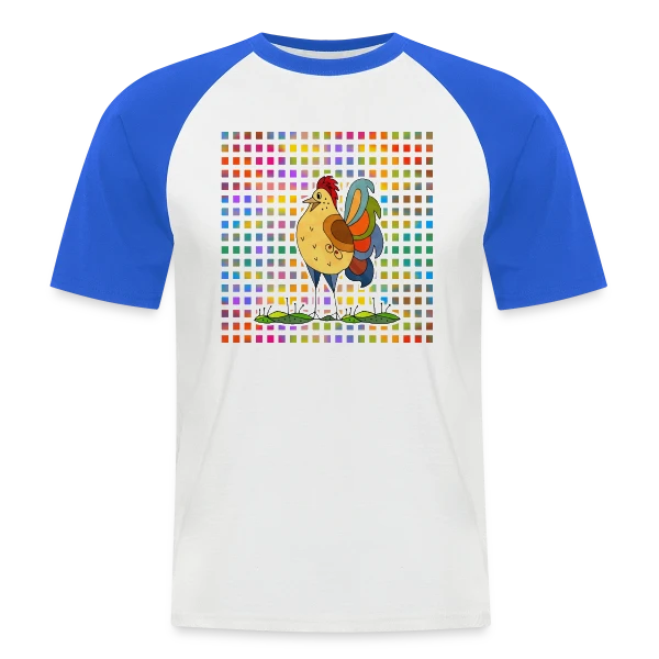 Coq Fier sur T-shirt baseball manches courtes Homme