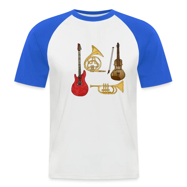 Passion Musique & Instruments sur T-shirt baseball manches courtes Homme