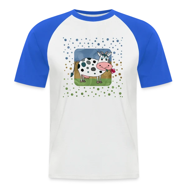 La Vache Joyeuse sur T-shirt baseball manches courtes Homme