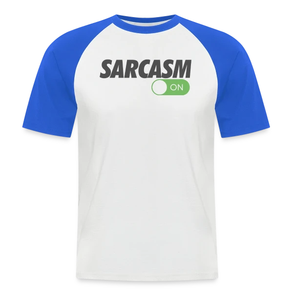 Sarcasme Activé sur T-shirt baseball manches courtes Homme