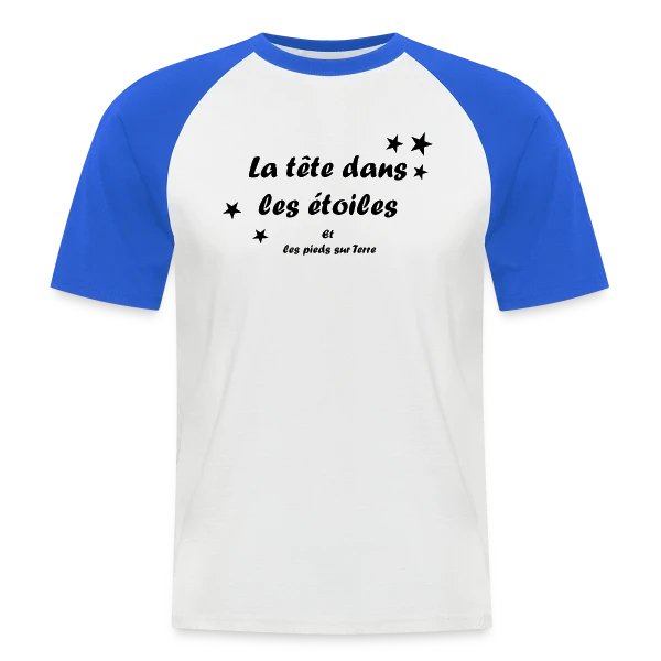 La tête dans les étoiles sur T-shirt baseball manches courtes Homme