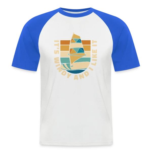 Wing Surf | L'Art du Wing Foil sur T-shirt baseball manches courtes Homme