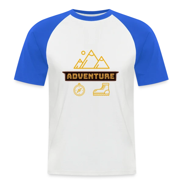 Icônes d'Aventure Montagne sur T-shirt baseball manches courtes Homme