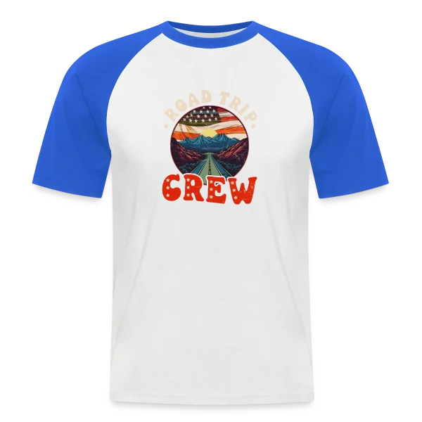 Équipe Road Trip Américain sur T-shirt baseball manches courtes Homme