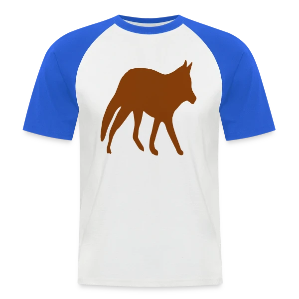 Silhouette Renard Sauvage sur T-shirt baseball manches courtes Homme