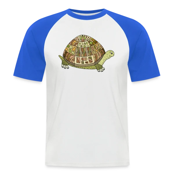 Tortue Mignonne sur T-shirt baseball manches courtes Homme
