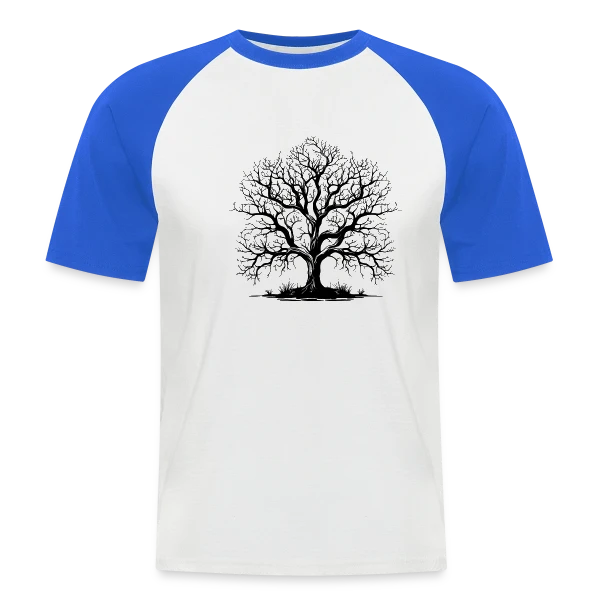 Arbre d'Automne sans Feuilles sur T-shirt baseball manches courtes Homme