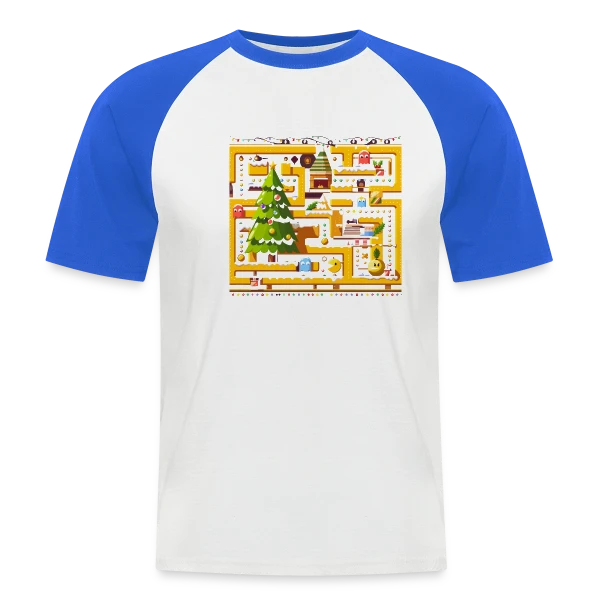 Noël Gamer : Joyeux Arcade Christmas sur T-shirt baseball manches courtes Homme
