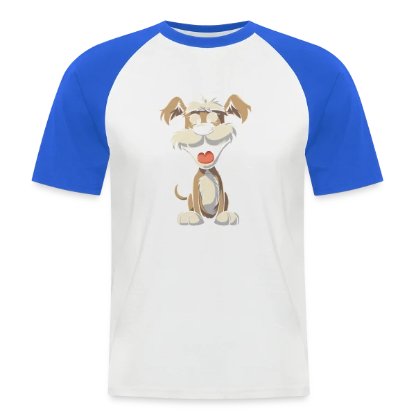 Schnauzer Joyeux sur T-shirt baseball manches courtes Homme