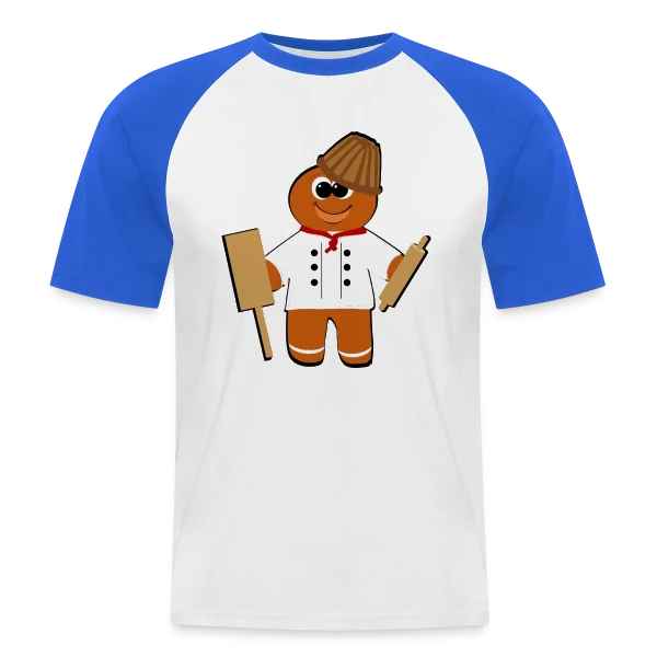 Boulanger Alsacien Gourmand sur T-shirt baseball manches courtes Homme
