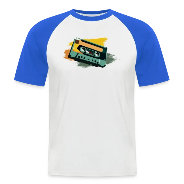 Cassette Pop Art sur T-shirt baseball manches courtes Homme