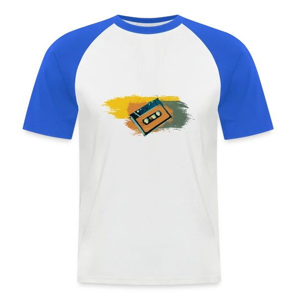 Cassette Rétro Couleurs sur T-shirt baseball manches courtes Homme
