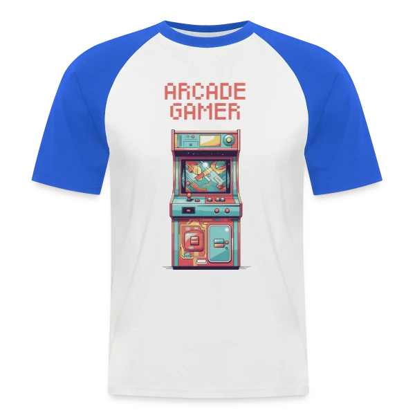 Arcade Gamer Rétro : Le Culte des Salles Obscures sur T-shirt baseball manches courtes Homme