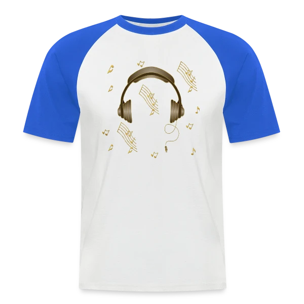 Casque Audio : Rythme & Style sur T-shirt baseball manches courtes Homme