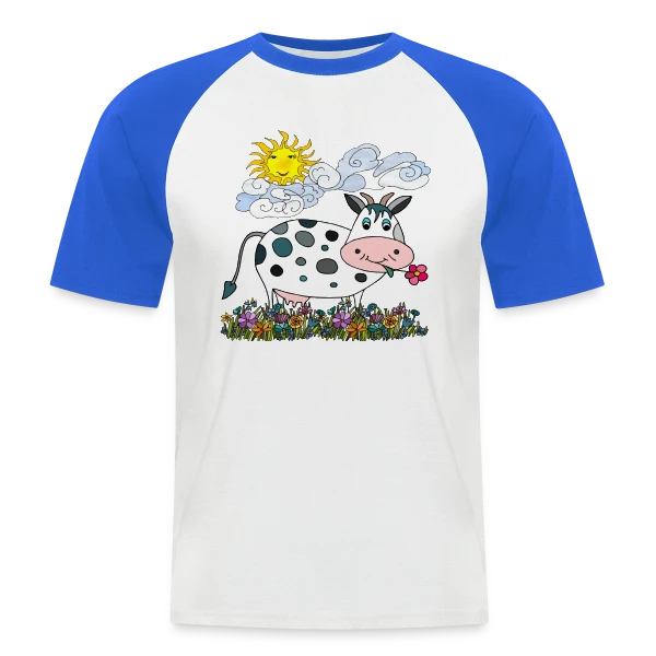La Vache Stylée sur T-shirt baseball manches courtes Homme