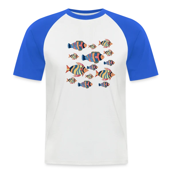 Passion Pêche : L'Esprit du Poisson sur T-shirt baseball manches courtes Homme