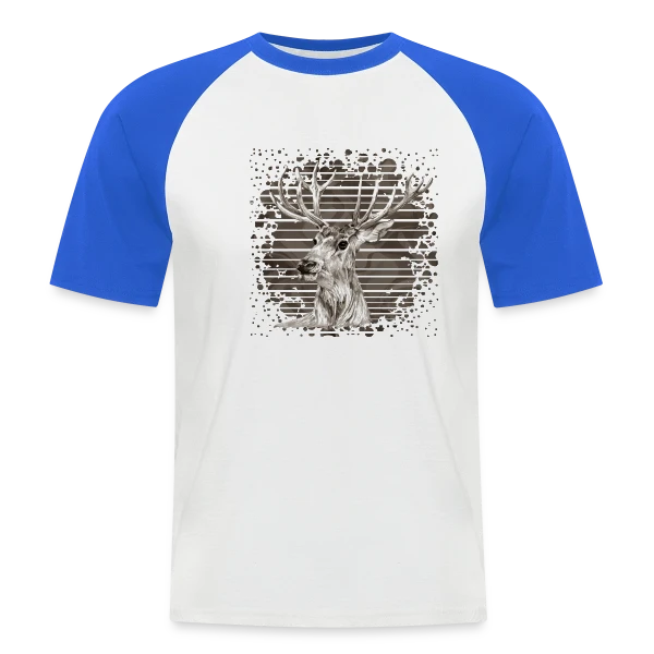 Esprit Cerf Majestueux sur T-shirt baseball manches courtes Homme