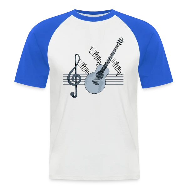 Mélodie Guitare sur T-shirt baseball manches courtes Homme