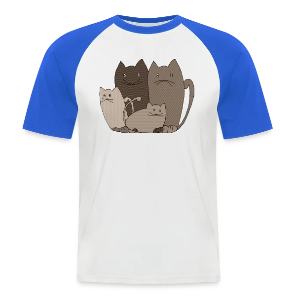 Le Chat Mignon sur T-shirt baseball manches courtes Homme