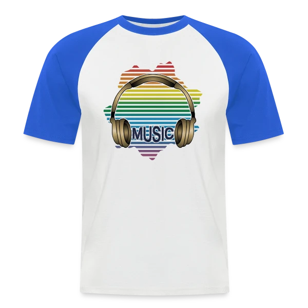 Casque Audio Stylé sur T-shirt baseball manches courtes Homme
