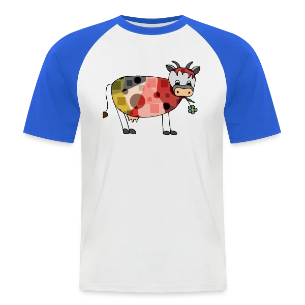 La Vache Rigolote sur T-shirt baseball manches courtes Homme