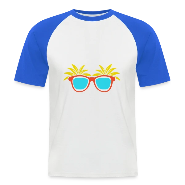 Lunettes Tropicales Soleil sur T-shirt baseball manches courtes Homme