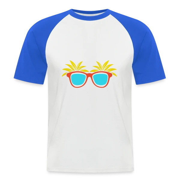 Lunettes de Soleil Tropicales sur T-shirt baseball manches courtes Homme