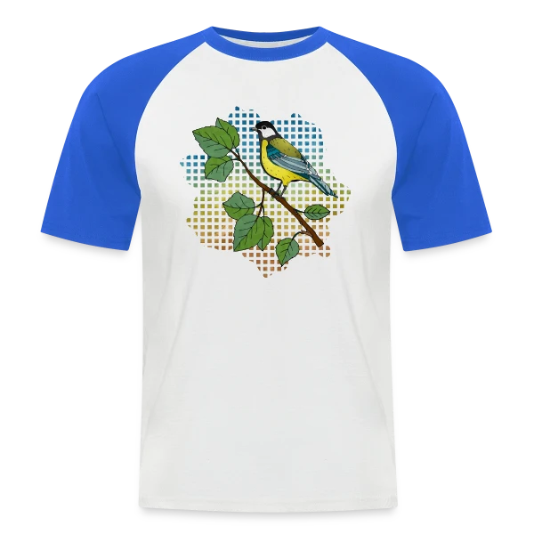 Oiseau Arc-en-Ciel sur T-shirt baseball manches courtes Homme