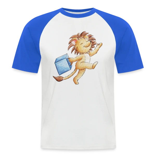 Lion Voyageur Joyeux sur T-shirt baseball manches courtes Homme
