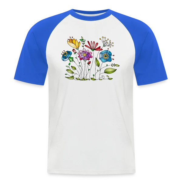 Douceur Florale sur T-shirt baseball manches courtes Homme