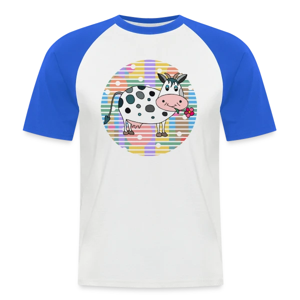 La Vache Adorable sur T-shirt baseball manches courtes Homme