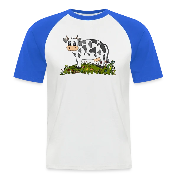 La Vache Stylée sur T-shirt baseball manches courtes Homme